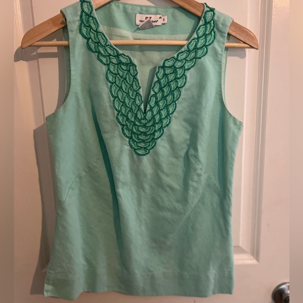 Vineyards Vines Embellished Sleeveless Top